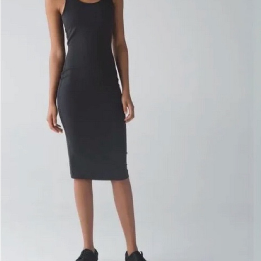 Lululemon Athletica Black Bodycon Midi Dress